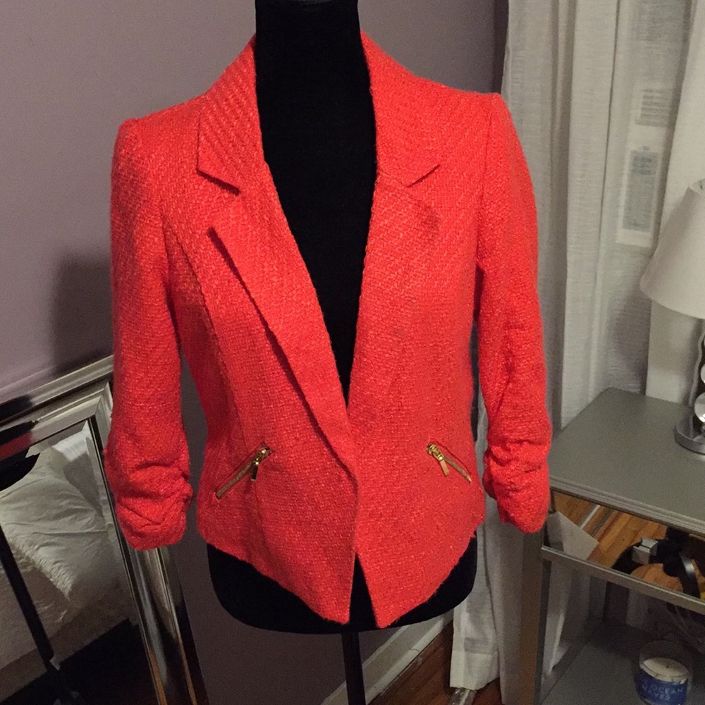 Orange fitted blazer